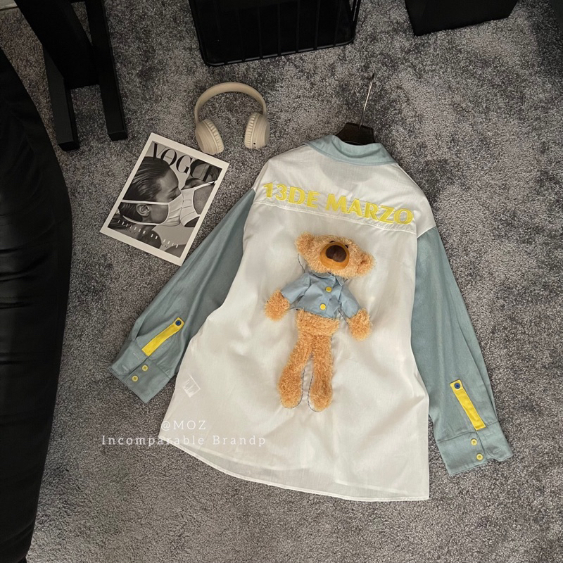 Sơ mi 13De Marzo Pha Bò kèm Gấu