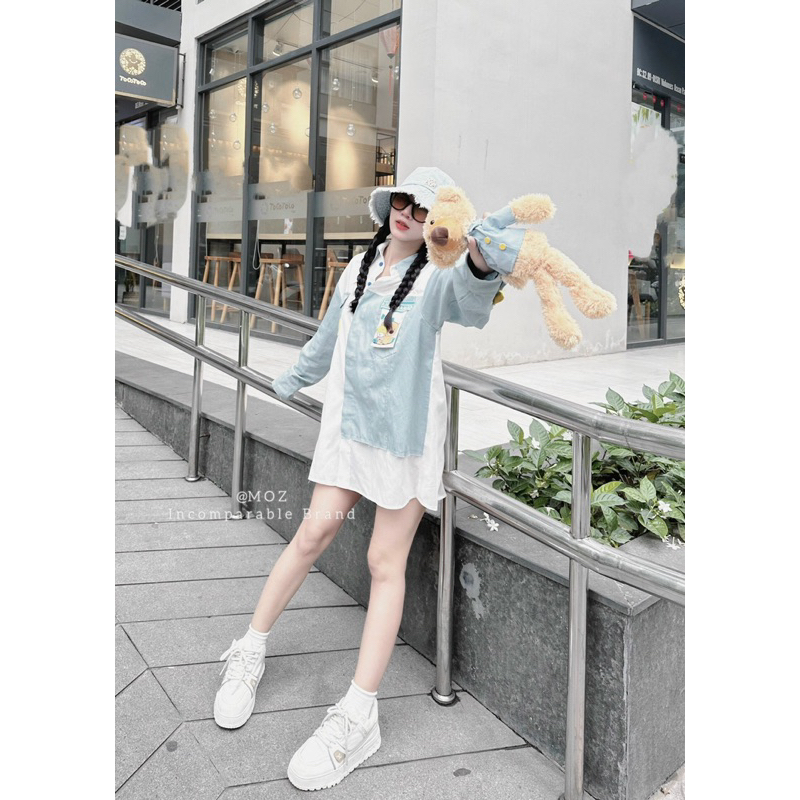 Sơ mi 13De Marzo Pha Bò kèm Gấu