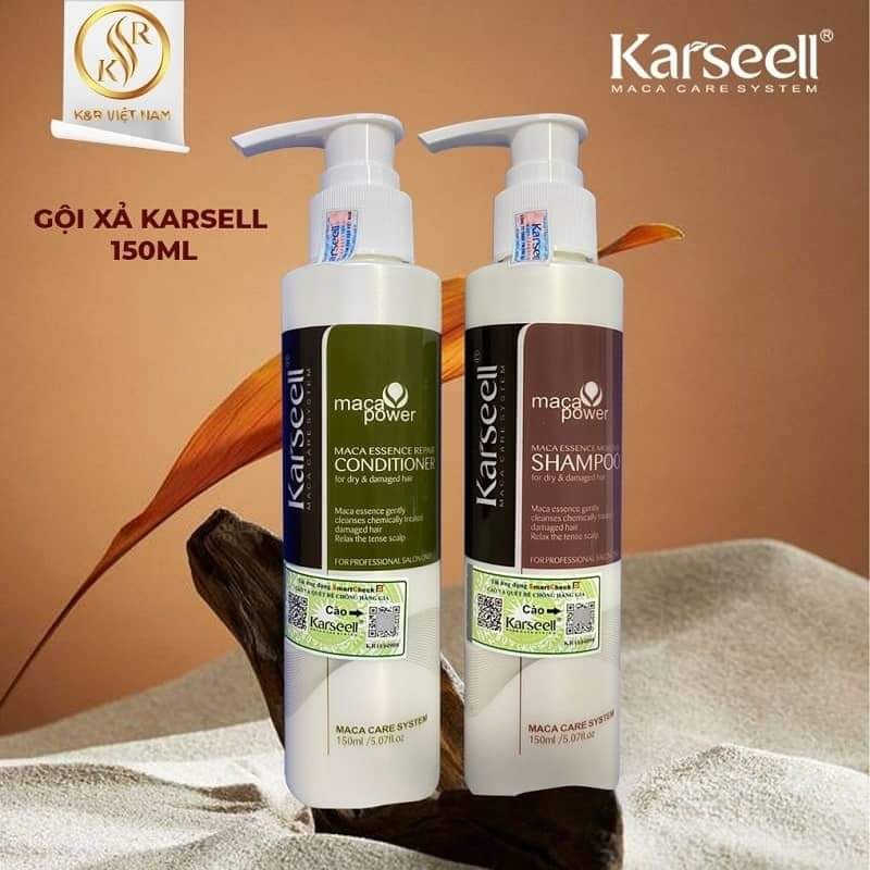 Dầu gội xả và dầu hấp Karseell Maca Collagen 150ml - 100ml (mini - du lịch - công tác)