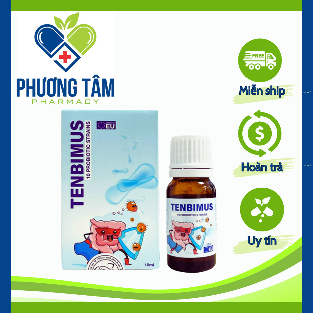 Men vi sinh Tenbimus - Men 10 chủng - Bổ sung 10 chủng lợi khuẩn - Giảm rối loạn tiêu hóa cho bé từ sơ sinh 10ml