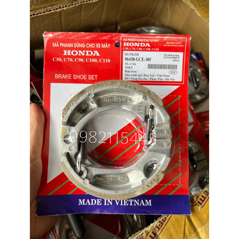 Bố thắng cơ ,Má phanh đùm xe máy Honda loại tốt