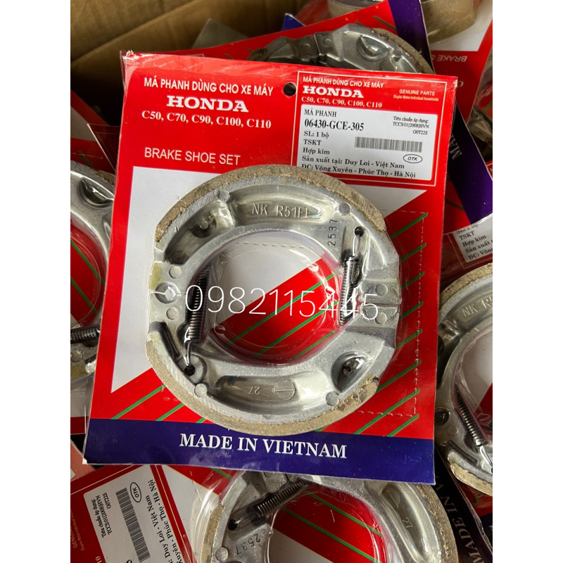 Bố thắng cơ ,Má phanh đùm xe máy Honda loại tốt