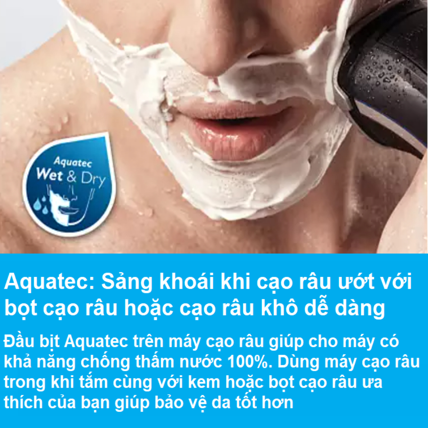 Máy cạo râu cao cấp Philips AT620 - Loại pin: NiMH - Lưỡi cắt CloseCut