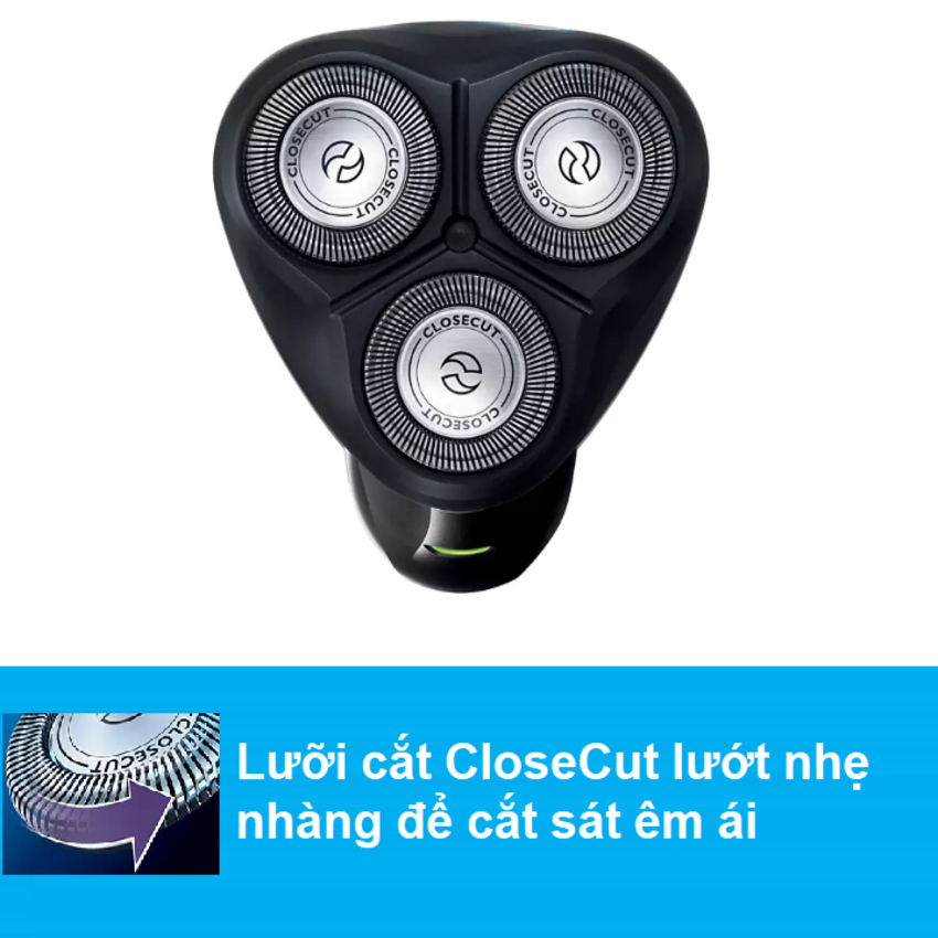 Máy cạo râu cao cấp Philips AT620 - Loại pin: NiMH - Lưỡi cắt CloseCut