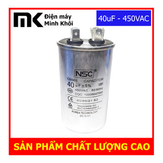 Tụ ngậm nhôm 40uf nsc - tụ cho các loại động cơ