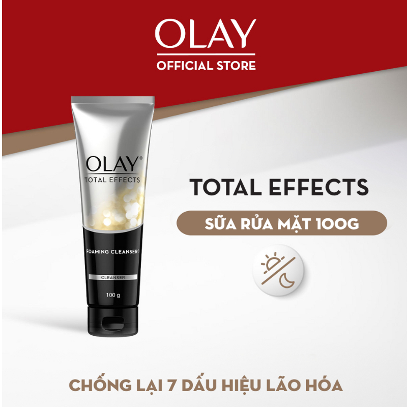 Sữa Rửa Mặt Tạo Bọt Phục Hồi & Ngăn Ngừa 7 Dấu Hiệu Lão Hóa OLAY TOTAL EFFECTS 100G