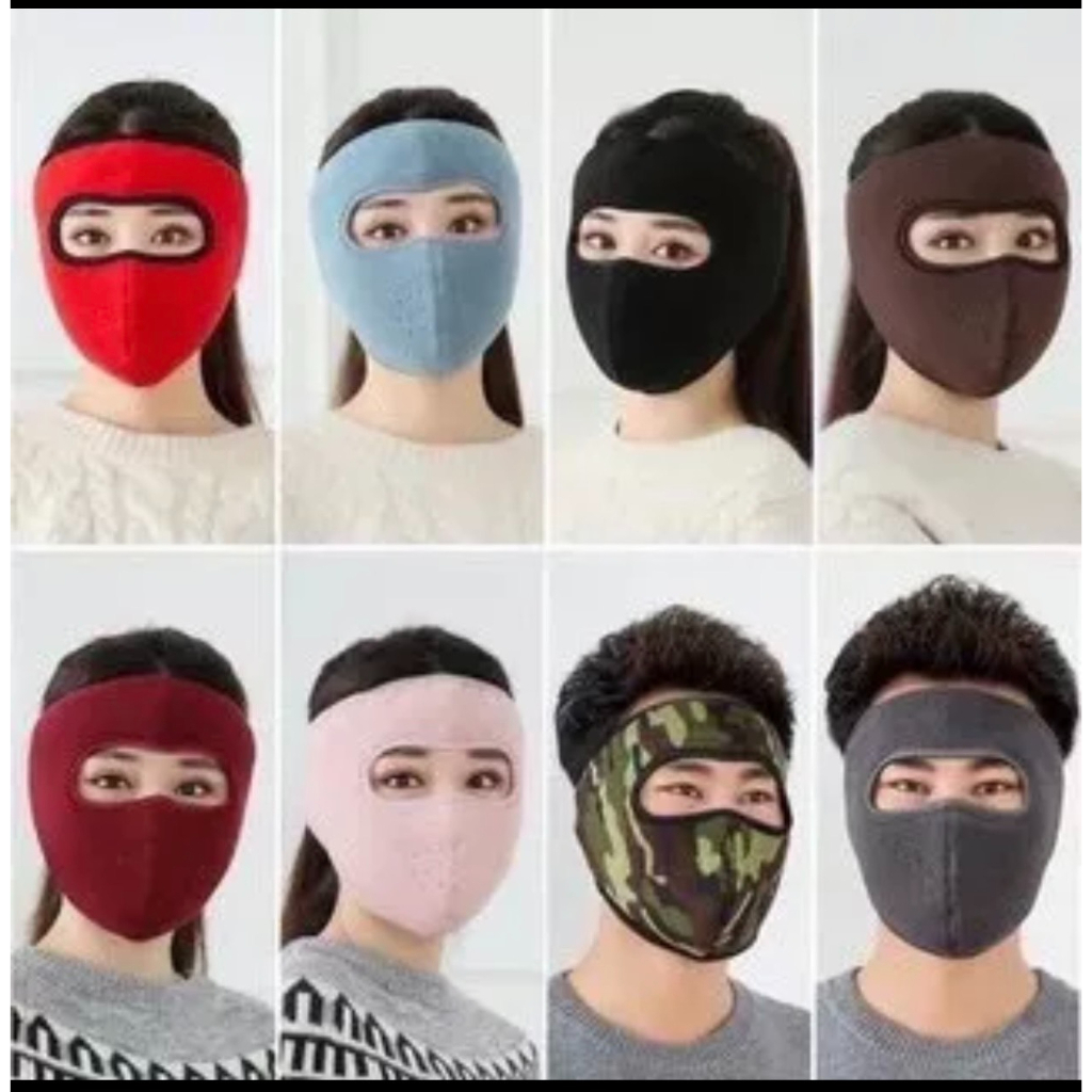 Khẩu trang ninja chất nỉ chống lạnh chống bụi 2in1