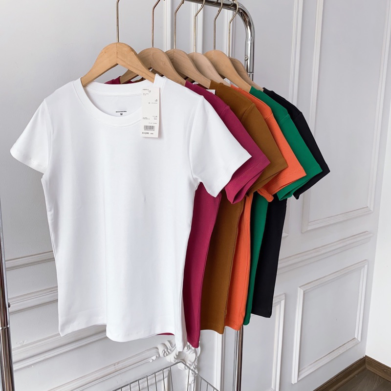 Áo phông nữ__Áo phông  cổ tròn  chất cotton borip dày dặn - đanh mịn  hàng VNXK đủ size 40-62kg
