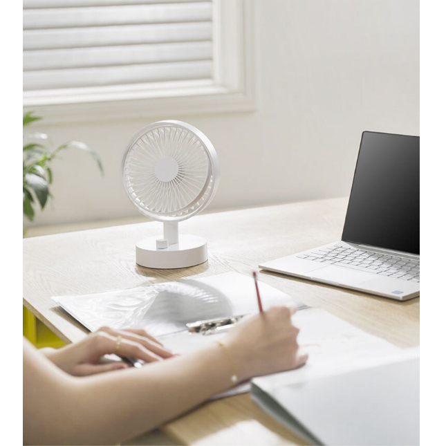 Quạt mini để bàn xoay tự động YEP HOME Cao Cấp Pin Khủng, BH 12 tháng