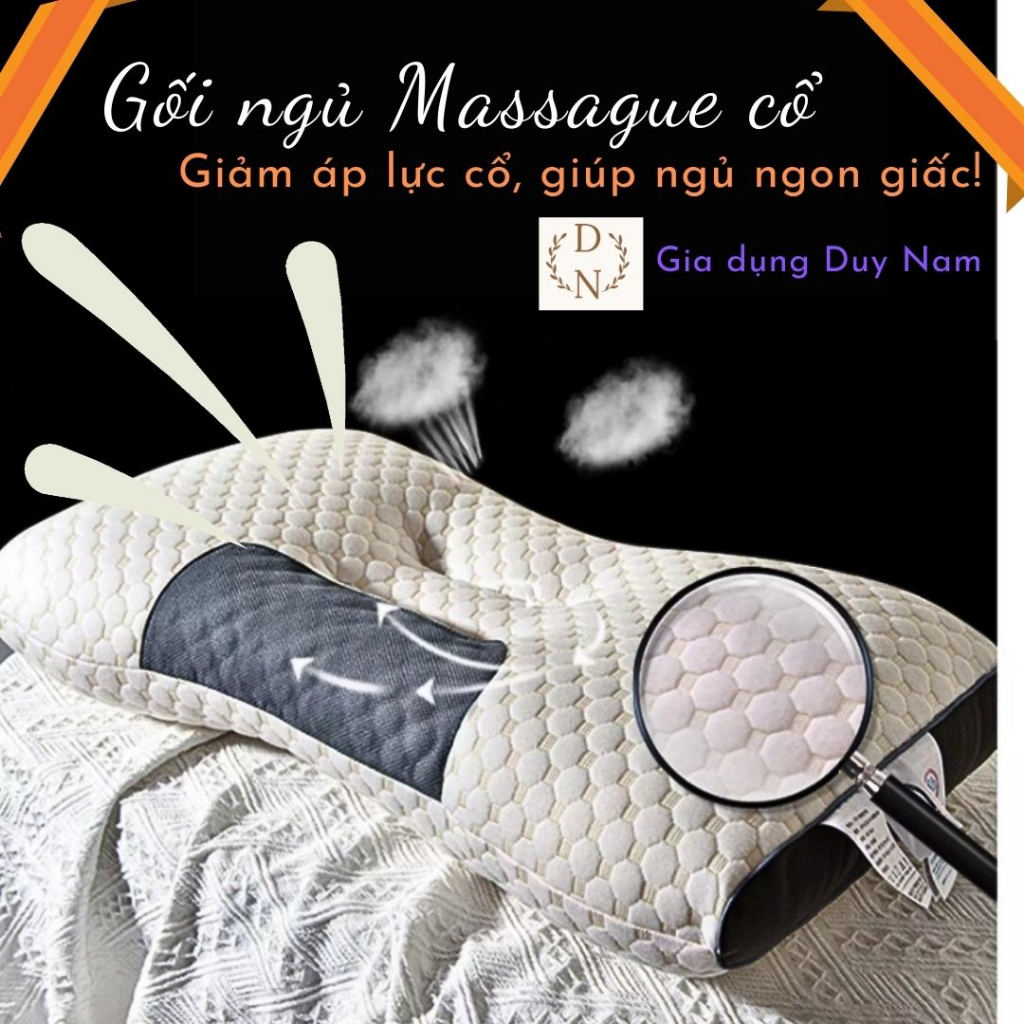 Gối Ngủ Chống Đau Mỏi Cổ Vai Gáy/ Gối Ngủ Matxa Chống Đau Cổ