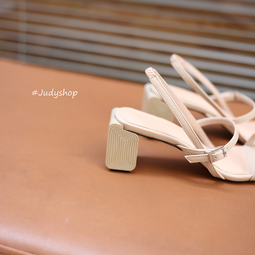 Giày Judy- Giày Sandal Alex & Sara Quai Ngang Khuy Gót Thiết Kế 6p Đẹp Mắt VNXK