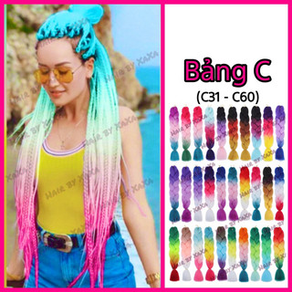 Một dây chun buộc Tóc Giả Thắt Bím Omber 3 Màu Bảng C Tự Tết Tóc Box Braids, Làm Dreadlock Cornrow