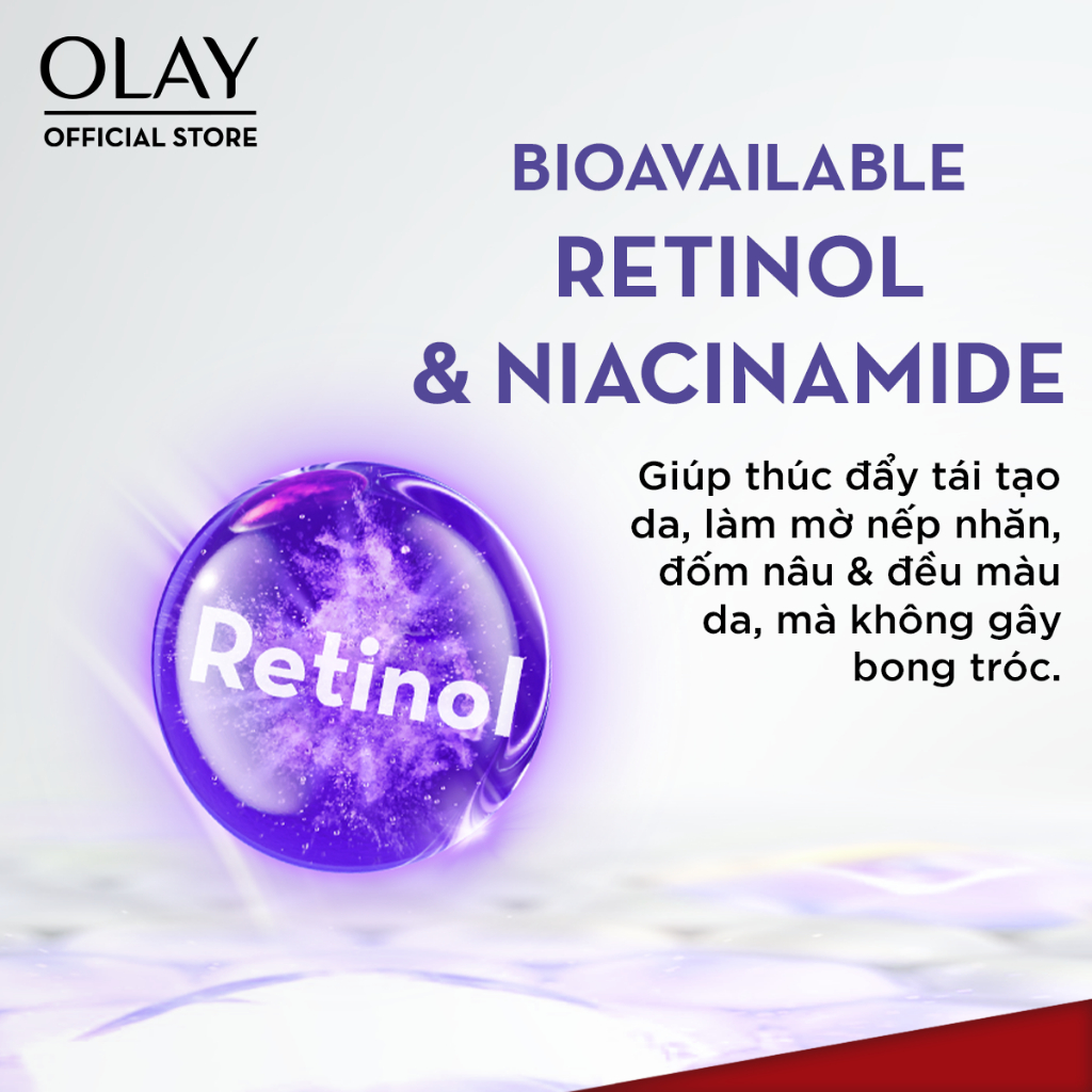 Kem Dưỡng Ẩm Ban Đêm Thúc Đẩy Tái Tạo Da & Mờ Nếp Nhăn OLAY REGENERIST Chiết Xuất RETINOL24 50G