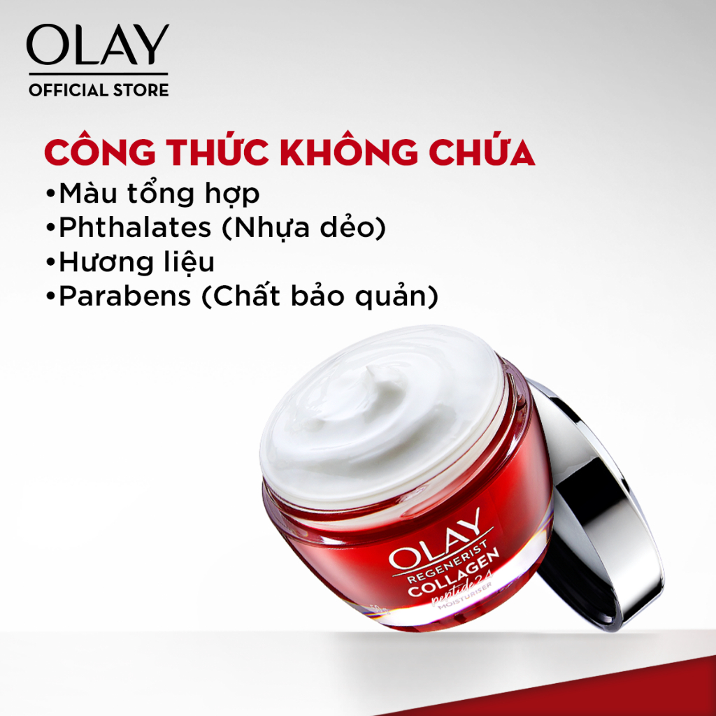 Kem Dưỡng Da Căng Mướt, Sáng Khỏe & Ngừa Lão Hóa OLAY REGENERIST Bổ Sung COLLAGEN Peptide 24 50G