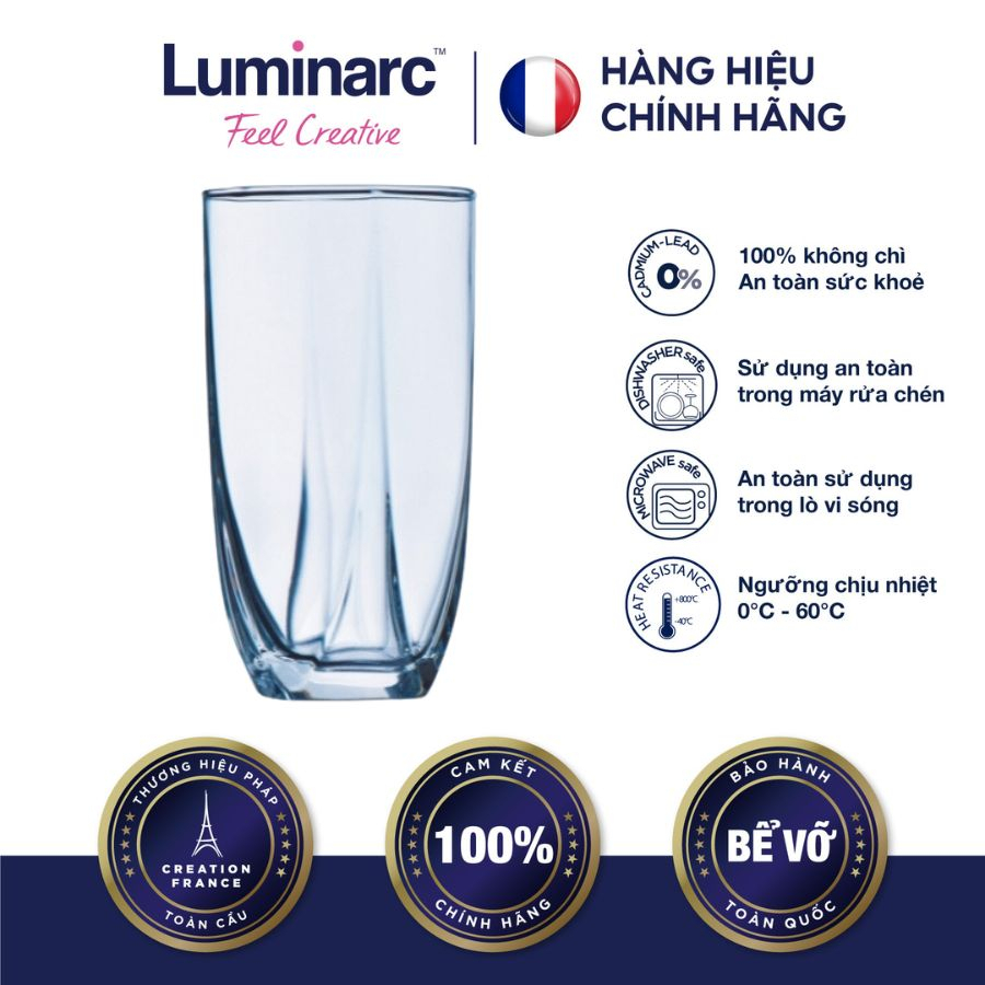 Bộ 6 Ly Thuỷ Tinh Cao Luminarc Eiffel 350ml - LUEIQ0168