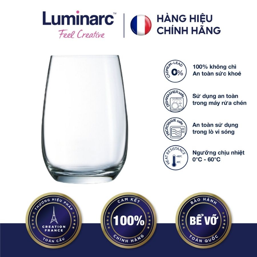 Bộ 6 Ly Cao Thuỷ Tinh Luminarc Maine 370ml - LUMAV2544