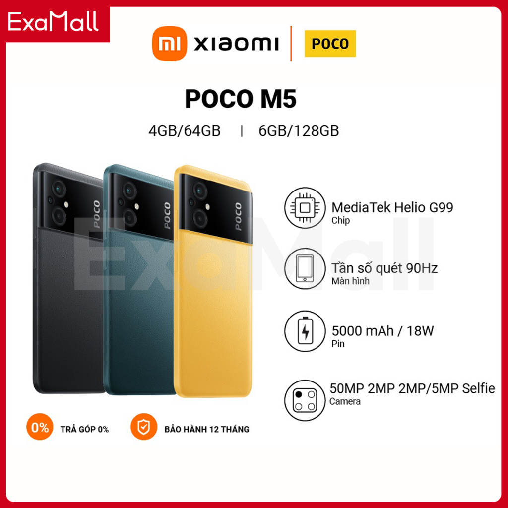 Điện thoại POCO M5 - Hàng Phân Phối Chính Hãng