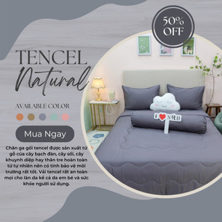 Sp - bộ chăn ga gối tencel cao cấp xám đậm trơn