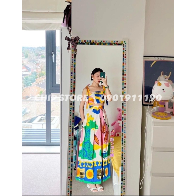 SET - VÁY HOA VĂN ZARA XUẤT DƯ XỊN HÀNG CHUẨN