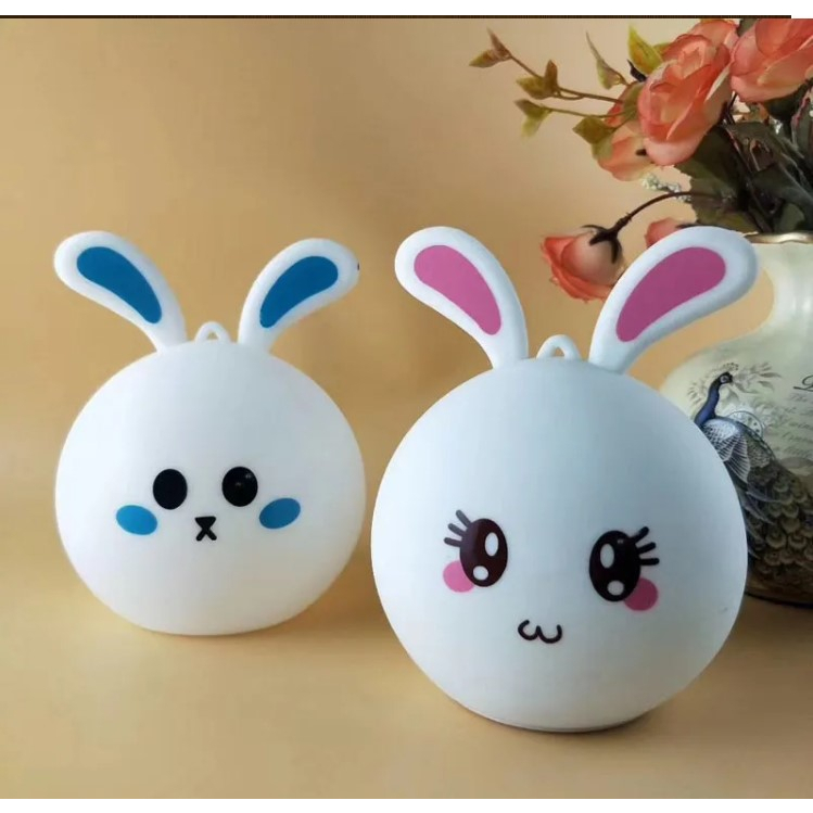 Đèn ngủ cảm ứng nhiều màu sắc hình thỏ dễ thương, đèn ngủ trang trí phòng, làm quà tặng
