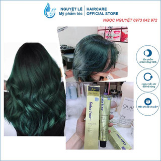 Màu nhuộm tóc cao cấp XANH RÊU 6.222 color tuor siêu đẹp 100ml