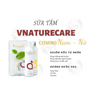 Combo sữa tắm nam/ nữ vnaturecare