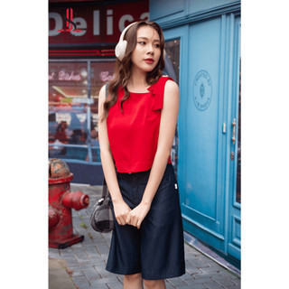 Quần ngố bò lụa ống A Tím than