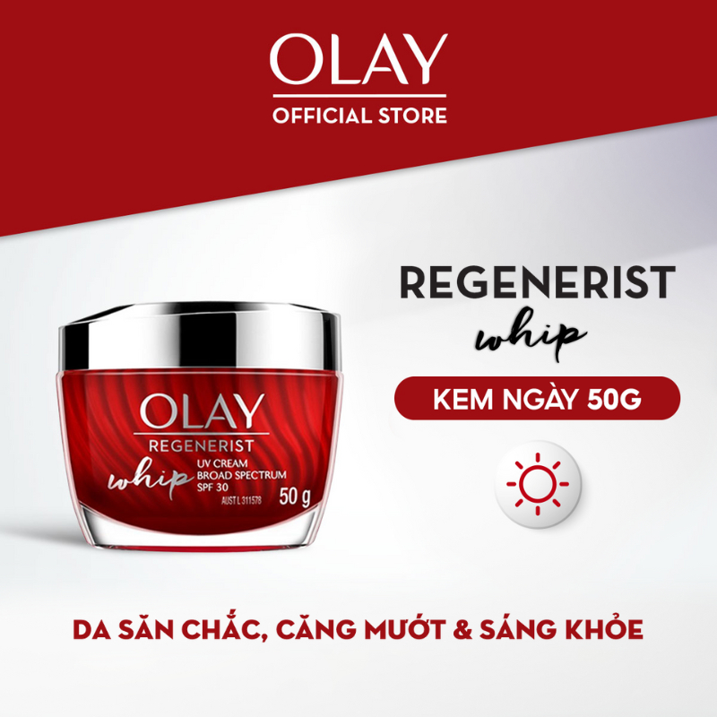 Kem Dưỡng Ban Ngày Căng Mướt, Sáng Khỏe & Ngừa Lão Hóa Chống Tia UV SPF 30 OLAY REGENERIST WHIP 50G