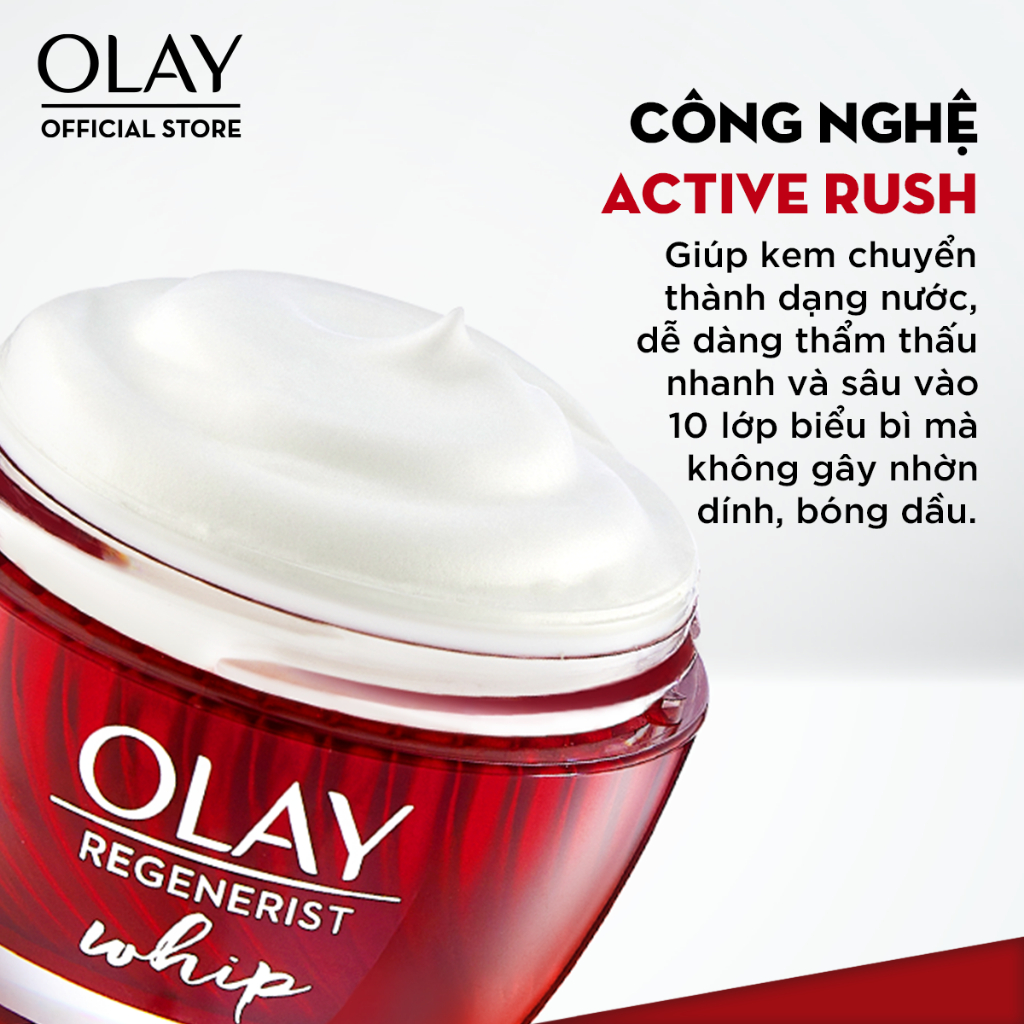 Kem Dưỡng Ban Ngày Căng Mướt, Sáng Khỏe & Ngừa Lão Hóa OLAY REGENERIST WHIP 50G