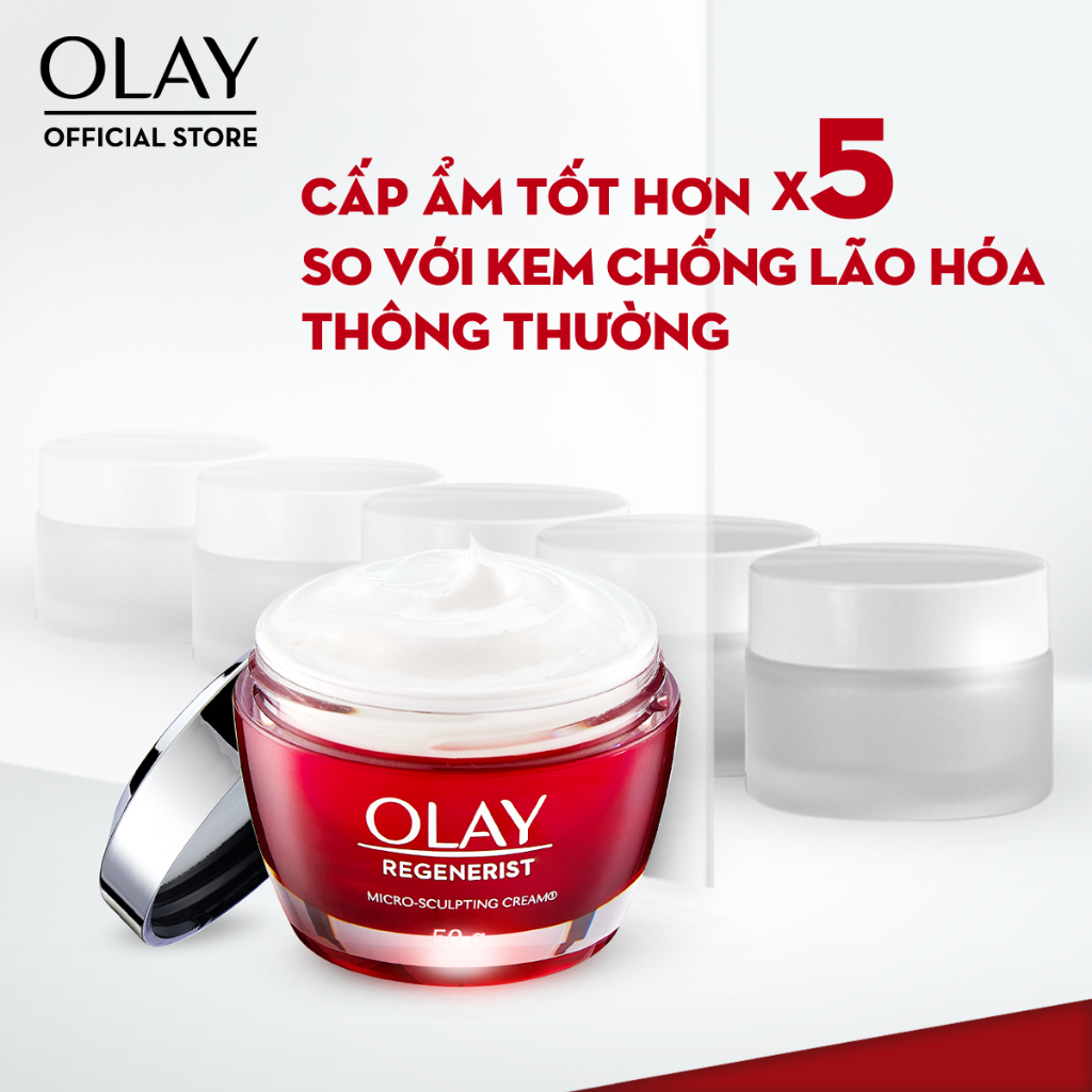 Kem Dưỡng Ẩm Ban Ngày Căng Mướt, Sáng Khỏe & Ngừa Lão Hóa OLAY REGENERIST 50G