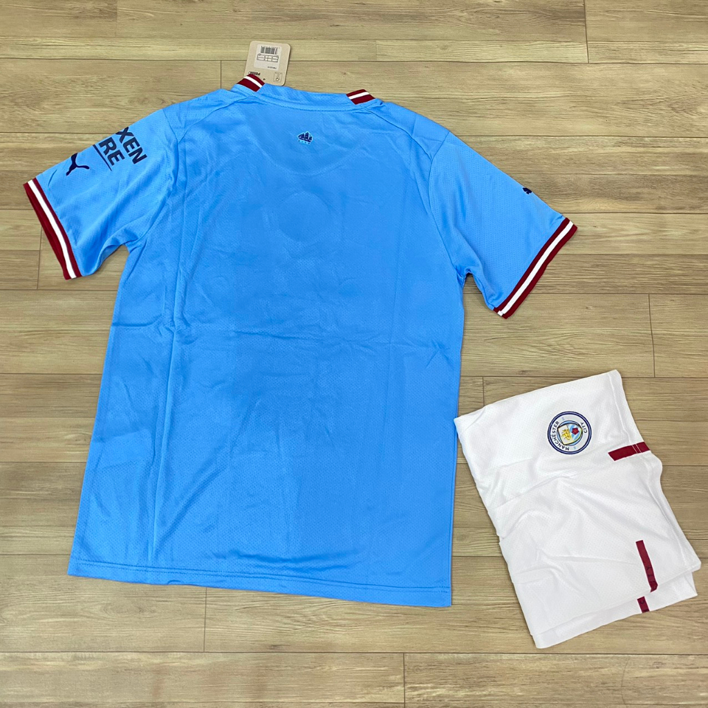 Bộ quần áo bóng đá Man City xanh  FEX thái phom châu âu