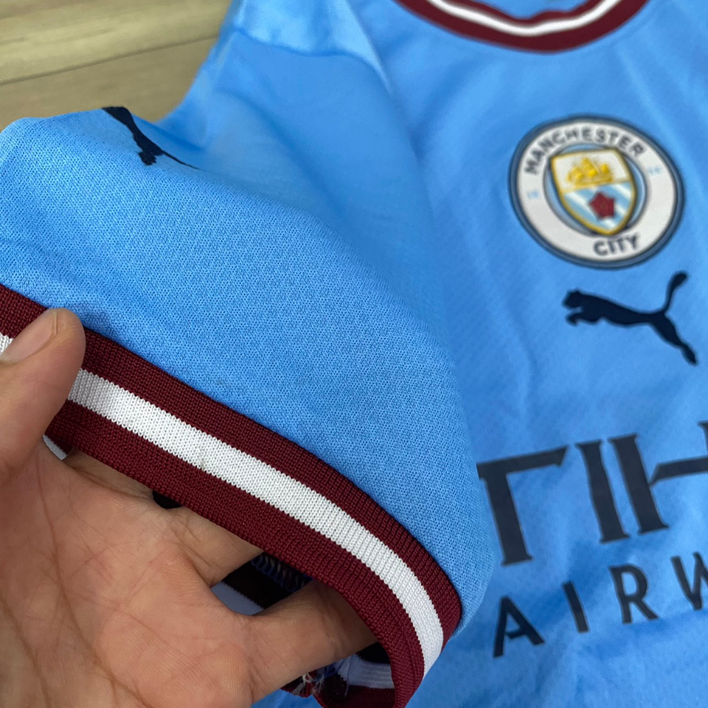 Bộ quần áo bóng đá Man City xanh  FEX thái phom châu âu