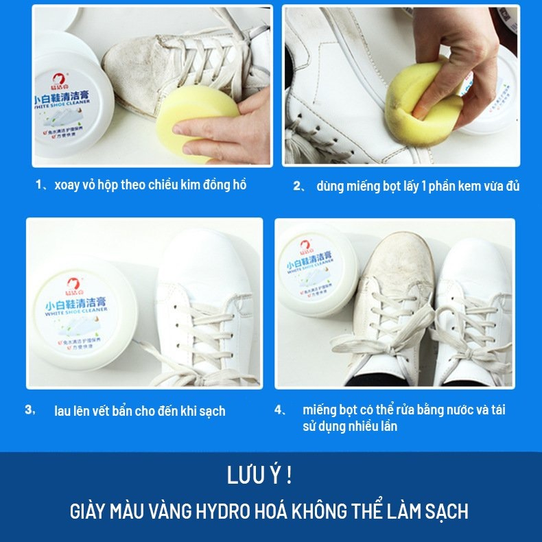 Kem Lau Đa Năng Tẩy Rửa Và Làm Sạch Giày Siêu Sạch 260g, Sáp Lau Giày Dép, Túi Xách