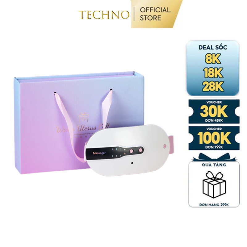 Máy Massage Bụng Kinh Làm Ấm Bụng Ba Mức Nhiệt Đa Năng Nhỏ Gọn Đai Chườm Bụng Giảm Đau Bụng Kinh Nguyệt Đau Lưng Cao Cấp