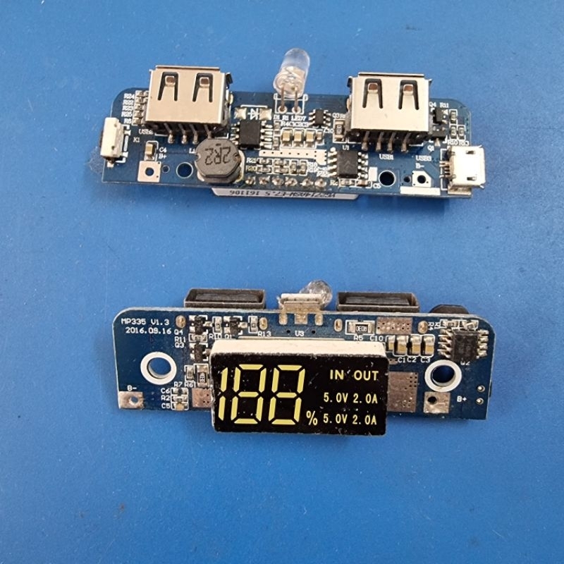 Mạch sạc dự phòng có màn hình 3.7v / 2 cổng usb 5v/2A