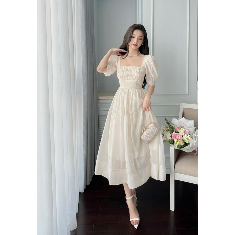 Váy voan tơ maxi đầm thiết kế đi biển, du lịch hàng cao cấp giá sỉ