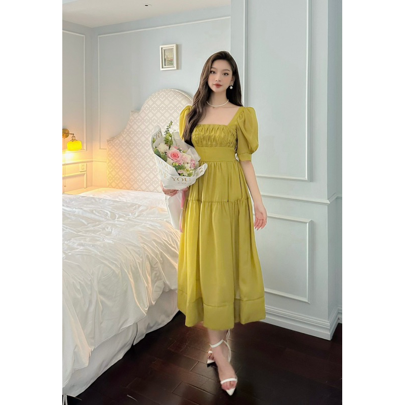 Váy voan tơ maxi đầm thiết kế đi biển, du lịch hàng cao cấp giá sỉ