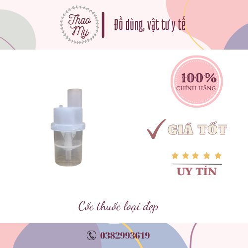 Cốc đựng thuốc nhựa cứng chắc chắn loại đẹp dùng cho tất cả các loại máy xông khí dung, máy xông mũi họng