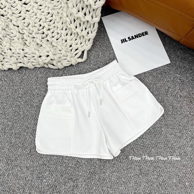 Quần đùi nữ, Quần short nữ thể thao, vải da cá lưng thun thiết kế rút dây thời trang năng động