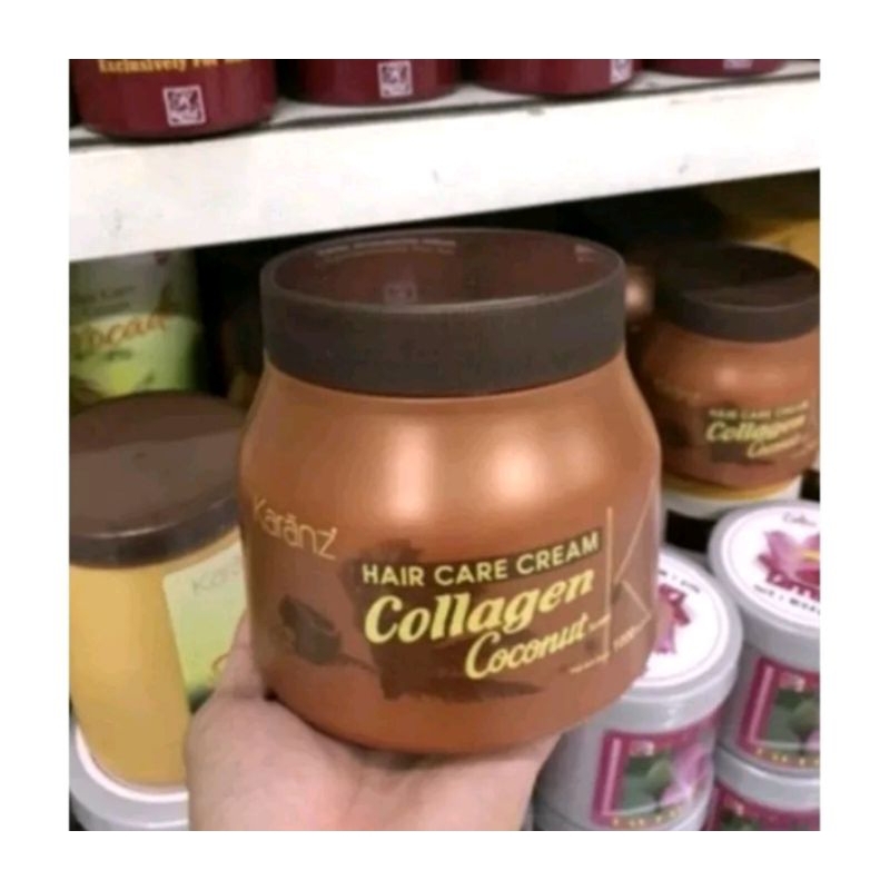 Kem ủ tóc Collagen Karanz dừa lùn màu nâu 1000ml