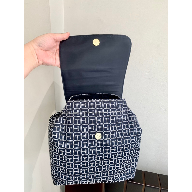 Balo nữ Tommy logo xanh