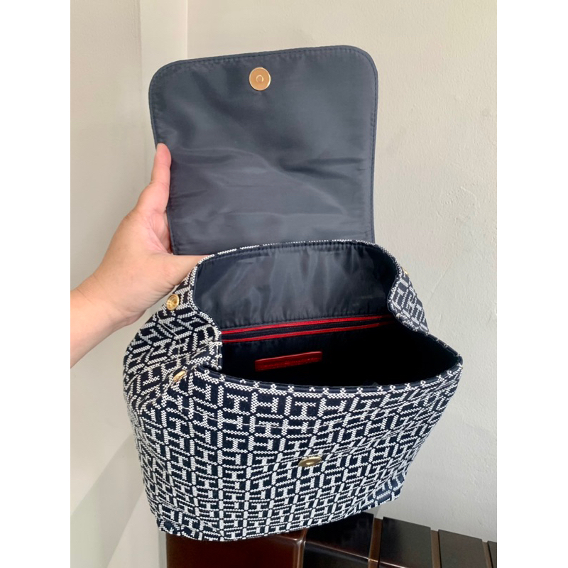 Balo nữ Tommy logo xanh