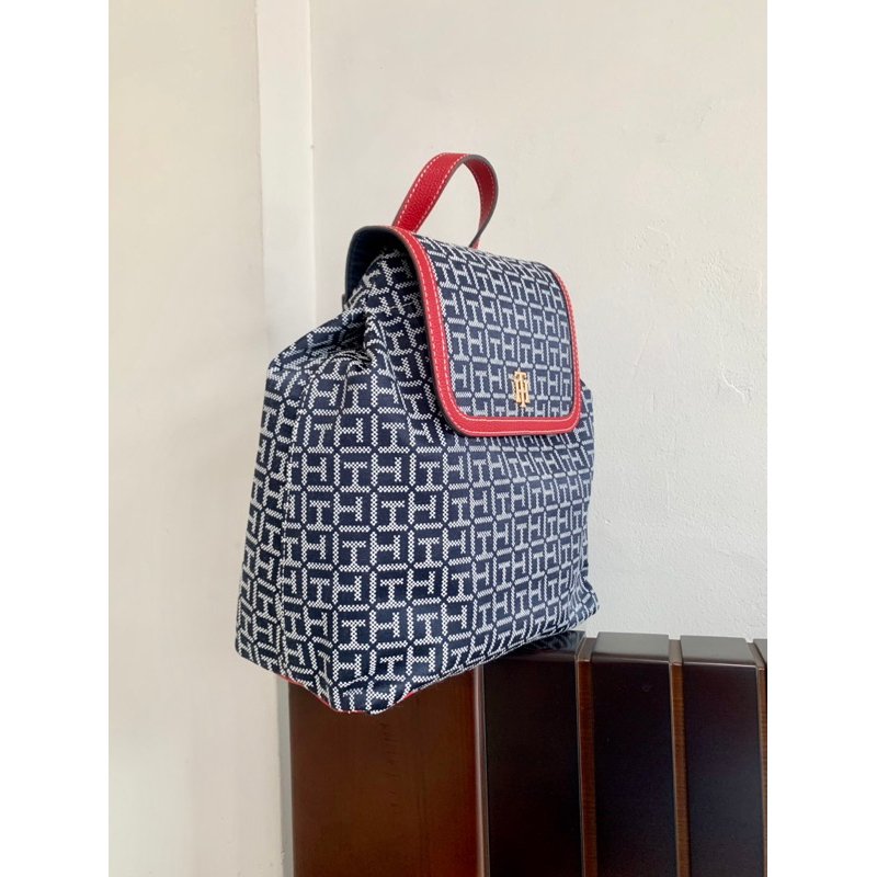 Balo nữ Tommy logo xanh