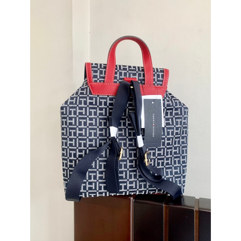 Balo nữ Tommy logo xanh