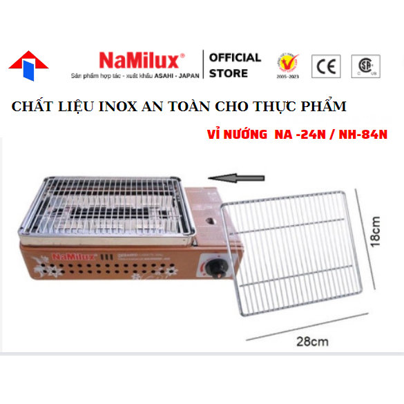 Vỉ Nướng bếp ga Namilux NA-24N / NH -84N
