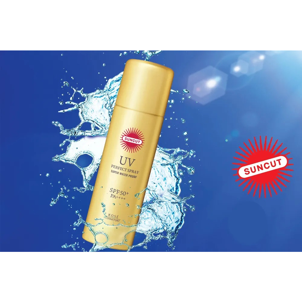Xịt Chống Nắng Siêu Chống Nước Kosé Suncut Uv Perfect Spray Super Waterproof Spf50+/Pa++++ (90g)