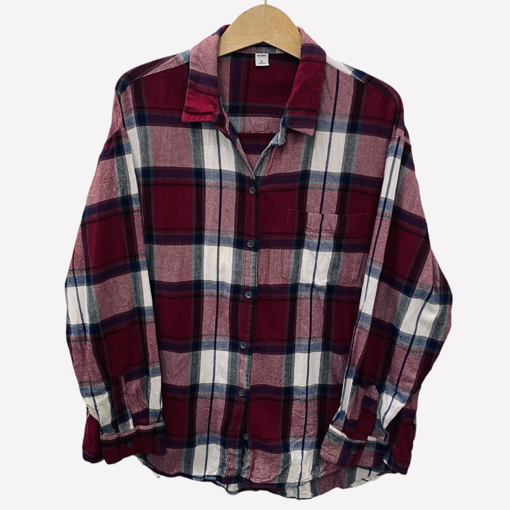 Áo Sơ Mi Sọc Fannel Mỹ 2Hand, Áo Sơ Mi Tay Dài USA Secondhand Unisex Nam Nữ 100% Cotton