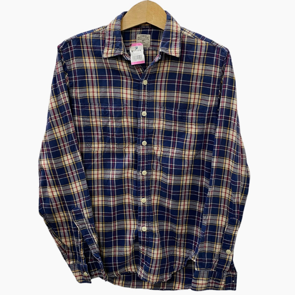 Áo Sơ Mi Sọc Fannel Mỹ 2Hand, Áo Sơ Mi Tay Dài USA Secondhand Unisex Nam Nữ 100% Cotton