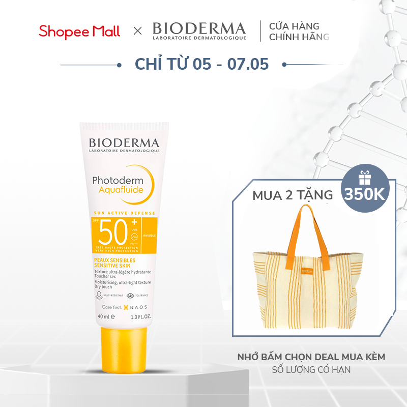 Kem chống nắng giảm bóng nhờn cho mọi loại da Bioderma Photoderm Aquafluide SPF50+ 40ml [Không Màu]