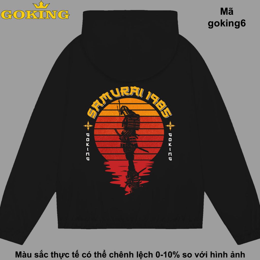 SAMURAI 1985, mã Goking6. Áo khoác gió in hình siêu đẹp, form unisex cho nam nữ. Áo khoác dù Goking hàng hiệu cao cấp